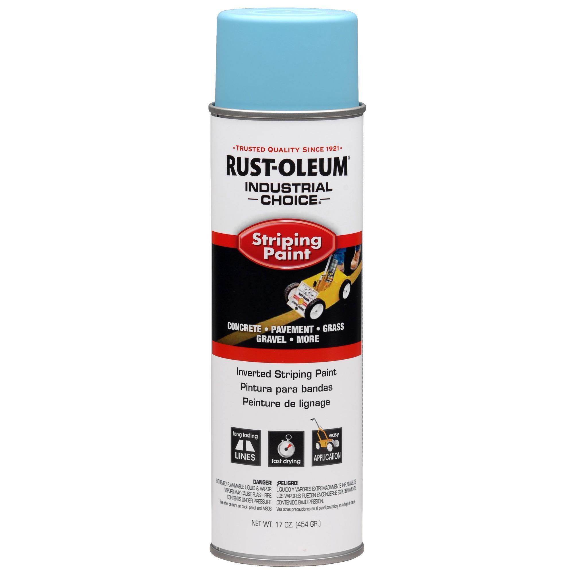 Rust-Oleum Industrial Choice Inverted Striping Spray Paint — Blue, 17 Oz. Cans, 6 Pk, Model# 1627838DS